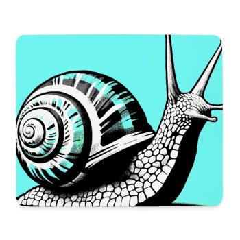 Escargot - Tapis de souris (format paysage) - blanc - Devant