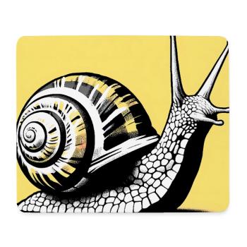 Escargot - Tapis de souris (format paysage) - blanc - Devant