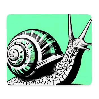 Escargot - Tapis de souris (format paysage) - blanc - Devant
