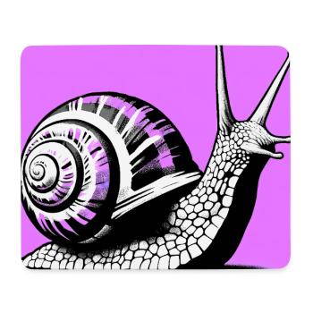 Escargot - Tapis de souris (format paysage) - blanc - Devant