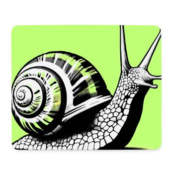 Schnecke - Mousepad (Querformat) - Weiß - Vorne