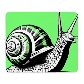 Escargot - Tapis de souris (format paysage) - blanc - Devant