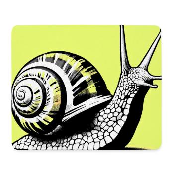 Escargot - Tapis de souris (format paysage) - blanc - Devant