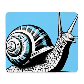 Escargot - Tapis de souris (format paysage) - blanc - Devant