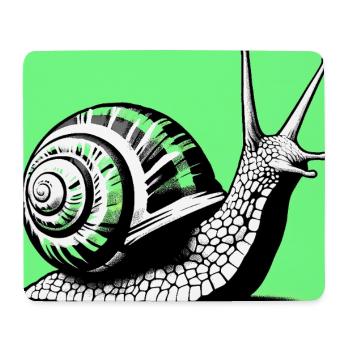 Escargot - Tapis de souris (format paysage) - blanc - Devant