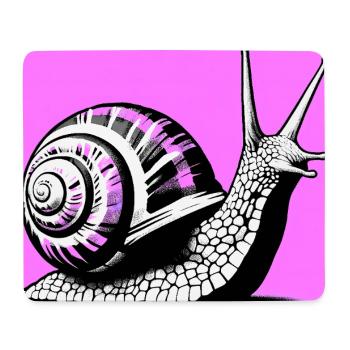 Escargot - Tapis de souris (format paysage) - blanc - Devant