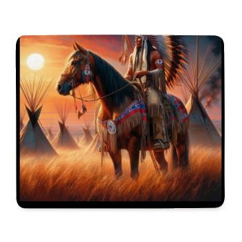 Kunst der amerikanischen Ureinwohner - Mousepad (Querformat) - Weiß - Vorne