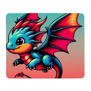 Drache - Mousepad (Querformat) - Weiß - Vorne