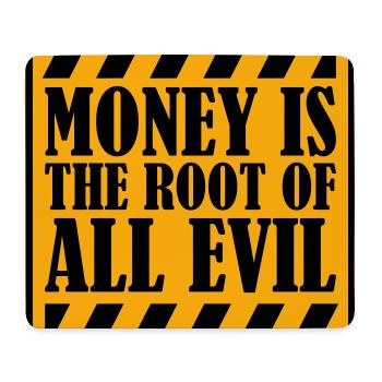 Money Root Evil Capitalism Greed Finance Rich - Mouse Pad (horizontal) - white - Front