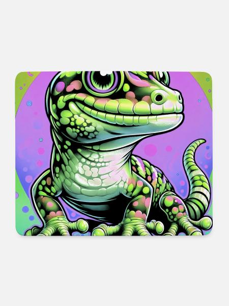Gecko - Mousepad (Querformat) - Weiß