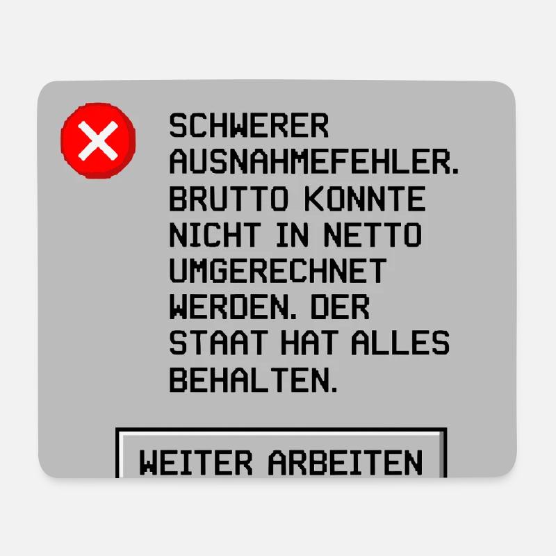 Gehaltsabrechnung - Mousepad (Querformat) - Weiß