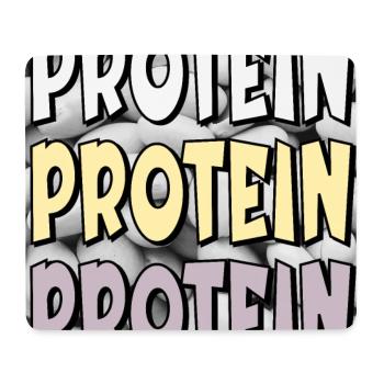 PROTEIN BOHNEN - Mousepad (Querformat) - Weiß - Vorne