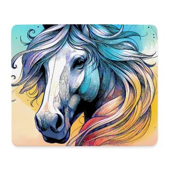 Pferd - Mousepad (Querformat) - Weiß - Vorne
