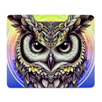 Eule - Mousepad (Querformat) - Weiß - Vorne