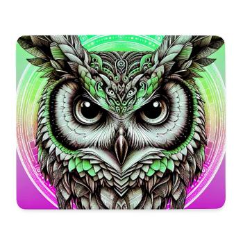 Eule - Mousepad (Querformat) - Weiß - Vorne
