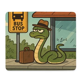 Warteschlange by Rico Beck - Mousepad (Querformat) - Weiß - Vorne