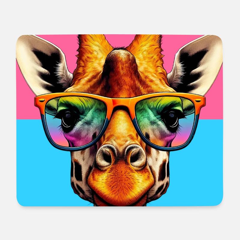giraffe - Mouse Pad (horizontal) - white