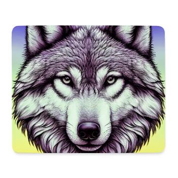 Wolf - Mousepad (Querformat) - Weiß - Vorne