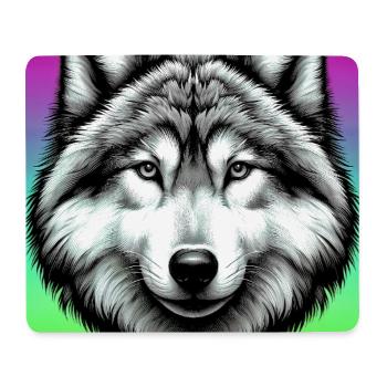 Wolf - Mousepad (Querformat) - Weiß - Vorne