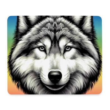 Wolf - Mousepad (Querformat) - Weiß - Vorne