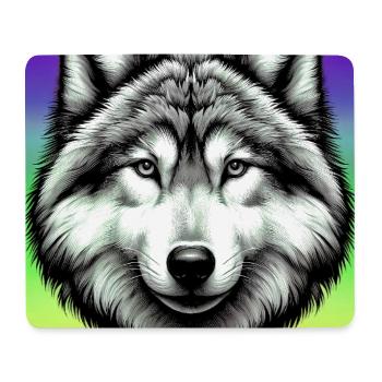 Wolf - Mousepad (Querformat) - Weiß - Vorne