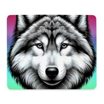 Wolf - Mouse Pad (horizontal) - white - Front