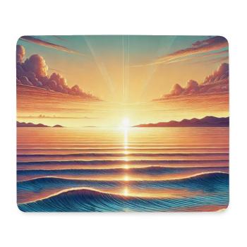 Magischer Sonnenaufgang am Horizont - Mousepad (Querformat) - Weiß - Vorne