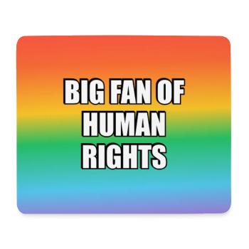 Grand fan des droits de l’homme : arc-en-ciel LGBT - Tapis de souris (format paysage) - blanc - Devant