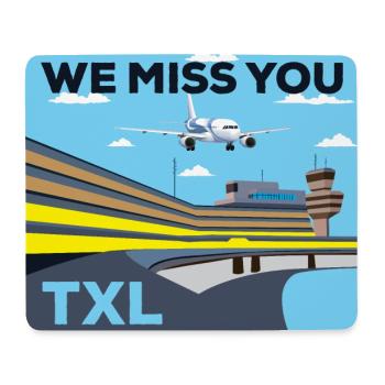 TXL, we miss you, retro - Mouse Pad (horizontal) - white - Front