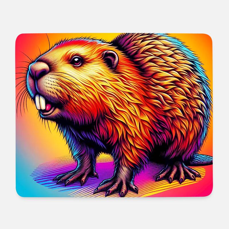 Bieber - Mousepad (Querformat) - Weiß