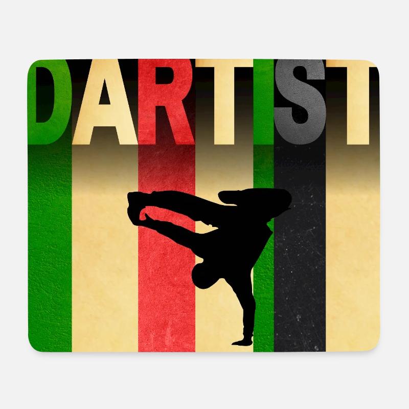Dartist art dancer in color stripe - Mouse Pad (horizontal) - white