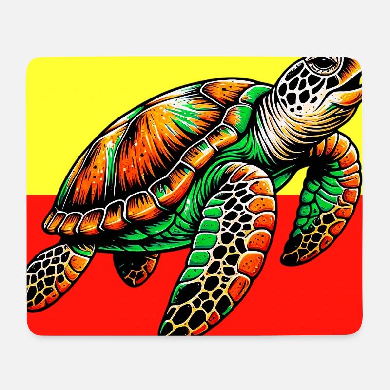 turtle - Mouse Pad (horizontal) - white