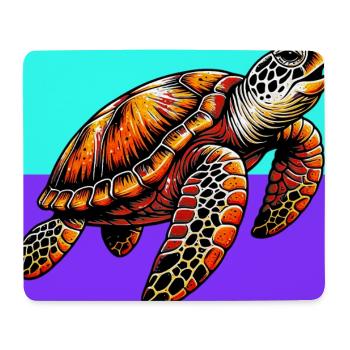 turtle - Mouse Pad (horizontal) - white - Front