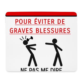 Ne pas me dire comment m'entraîner - Tapis de souris (format paysage) - blanc - Devant