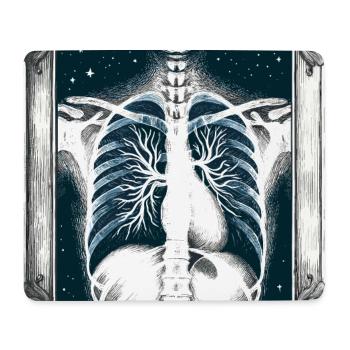 Medizinische Kunst Thoraxmalerei Radiologie - Mousepad (Querformat) - Weiß - Vorne