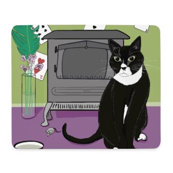 Cat Queen of Hearts. - Mouse Pad (horizontal) - white - Front