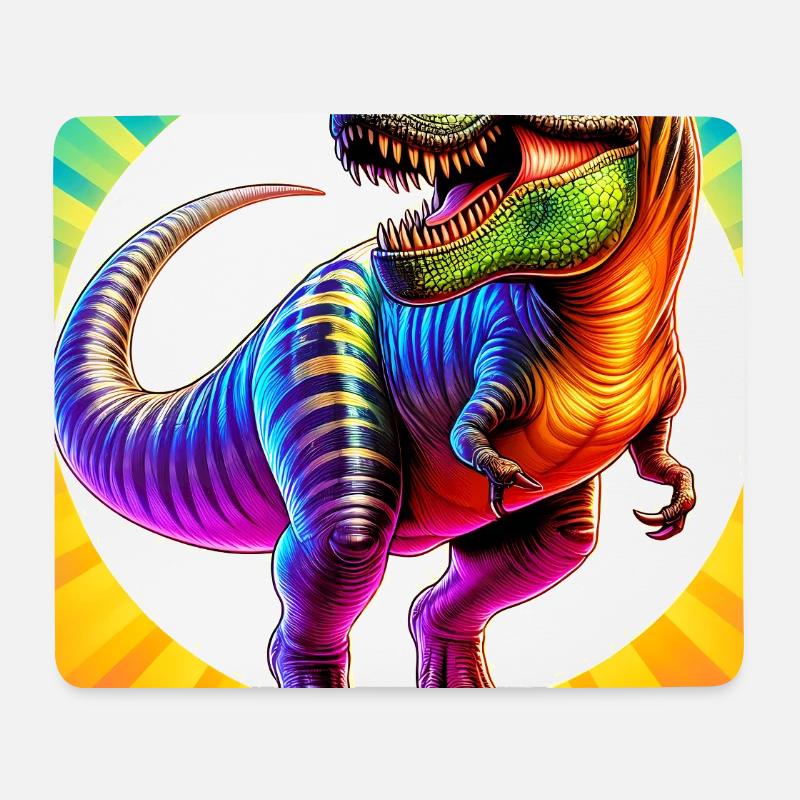 dinosaure - Tapis de souris (format paysage) - blanc