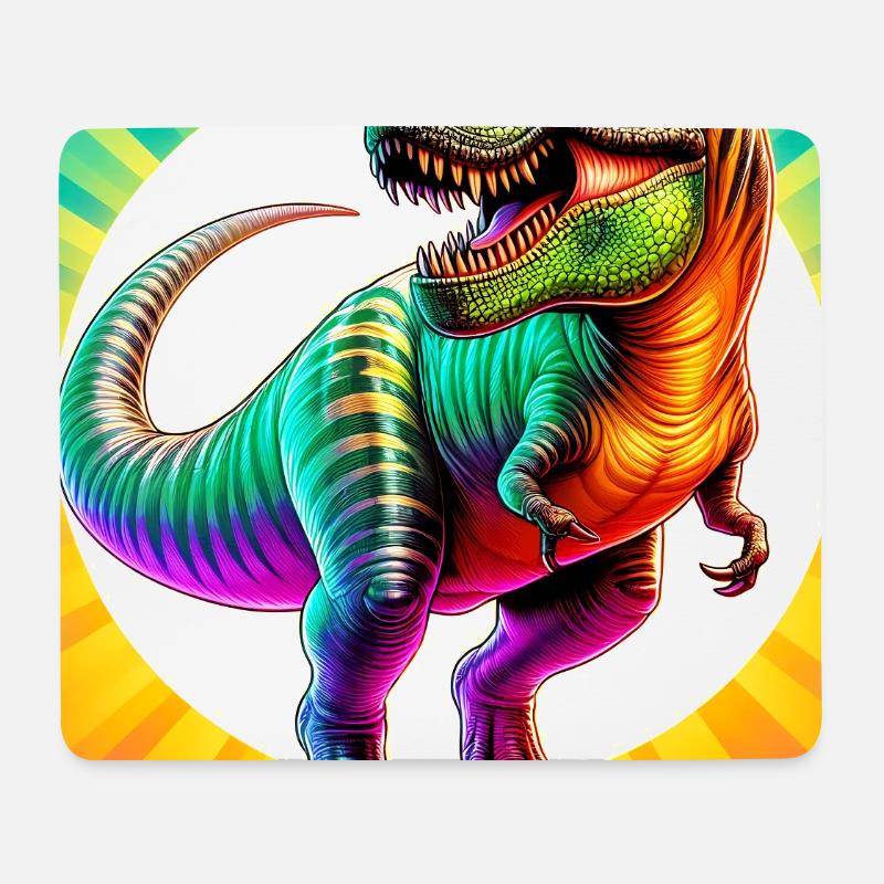 Dinosaurier - Mousepad (Querformat) - Weiß