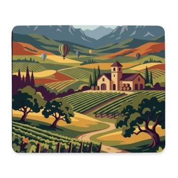 Vineyard Vista in Tuscan Hills - Mousepad (Querformat) - Weiß - Vorne