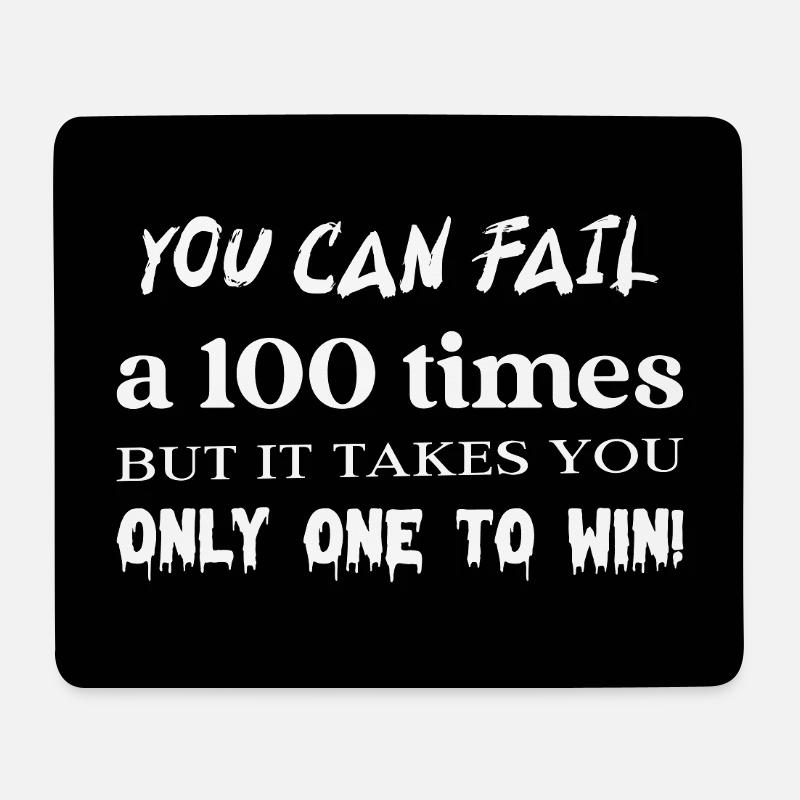 Ein Motivations-T-Shirt kann man 100 Mal durchfallen lassen - Mousepad (Querformat) - Weiß