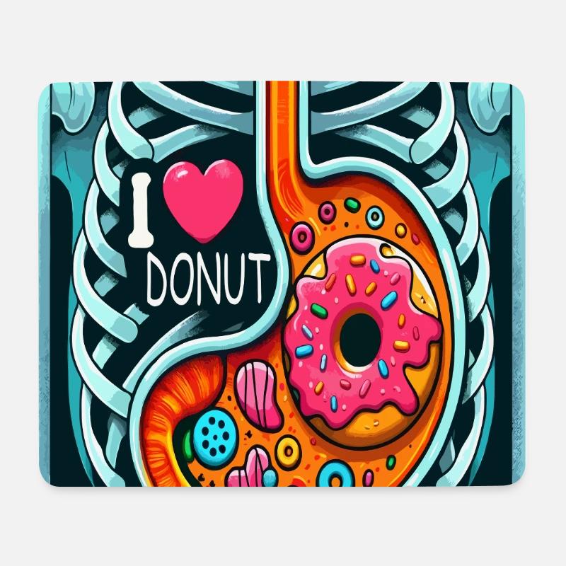 Ich liebe Donut - Mousepad (Querformat) - Weiß