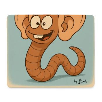 Ohrwurm by Rico Beck - Mousepad (Querformat) - Weiß - Vorne