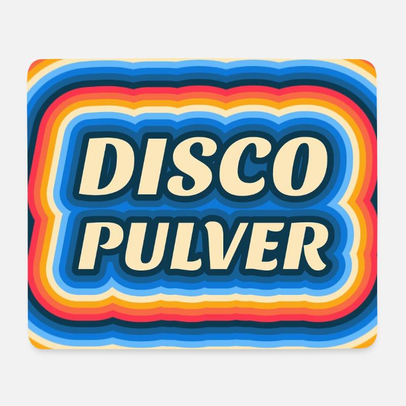 Disco Pulver Retro Logo - Mousepad (Querformat) - Weiß