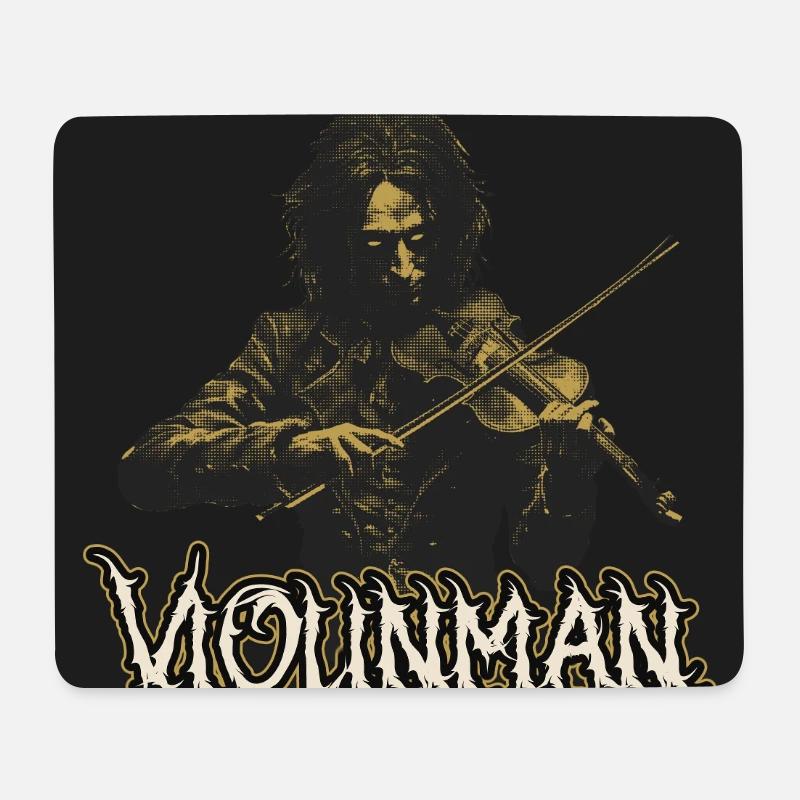Violinman Dunkle Geigenkraft - Mousepad (Querformat) - Weiß
