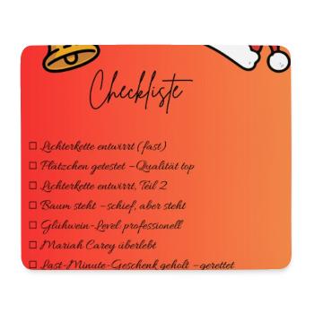 Weihnachts Checkliste Design - Mousepad (Querformat) - Weiß - Vorne