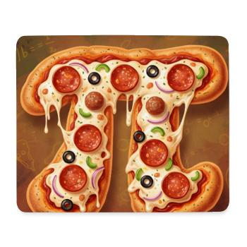 Pi Shape Pizza - Mousepad (Querformat) - Weiß - Vorne