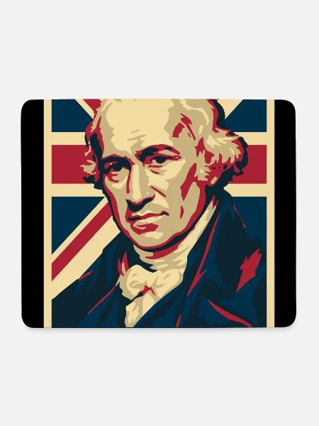James Watt UK Pop Art - Mousepad (Querformat) - Weiß
