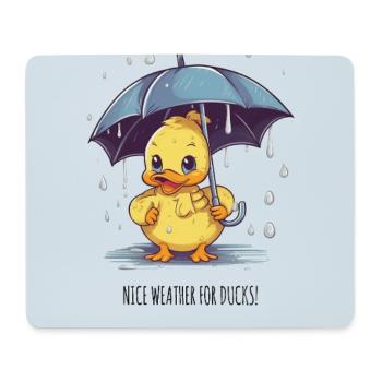 Nice Weather for Ducks – Enten Poster - Mousepad (Querformat) - Weiß - Vorne