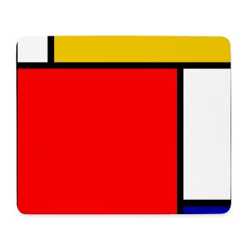 Mondrian 4 - Mousepad (Querformat) - Weiß - Vorne