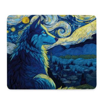 Wolf - Mousepad (Querformat) - Weiß - Vorne